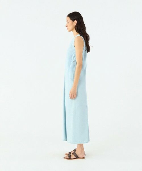 セール】 コットンローン ノースリーブマキシワンピース