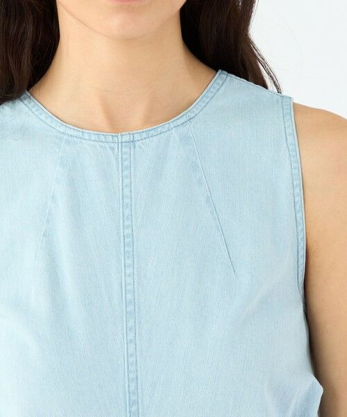 TOMORROWLAND / トゥモローランド ロング・マキシ丈ワンピース | コットンセルロースデニム ノースリーブワンピース | 詳細4