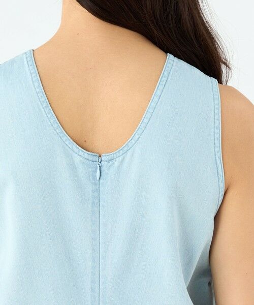 TOMORROWLAND / トゥモローランド ロング・マキシ丈ワンピース | コットンセルロースデニム ノースリーブワンピース | 詳細5