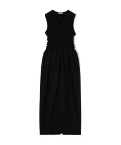 TOMORROWLAND / トゥモローランド ロング・マキシ丈ワンピース | フリルコンビ Vネックワンピース