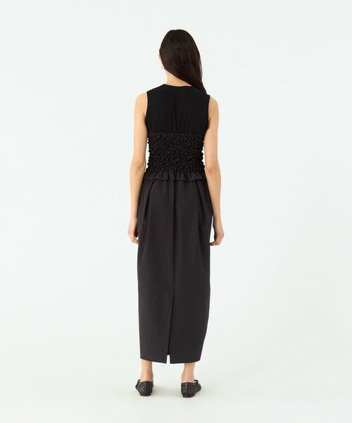 TOMORROWLAND / トゥモローランド ロング・マキシ丈ワンピース | フリルコンビ Vネックワンピース | 詳細3