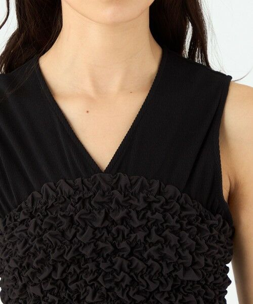 TOMORROWLAND / トゥモローランド ロング・マキシ丈ワンピース | フリルコンビ Vネックワンピース | 詳細4