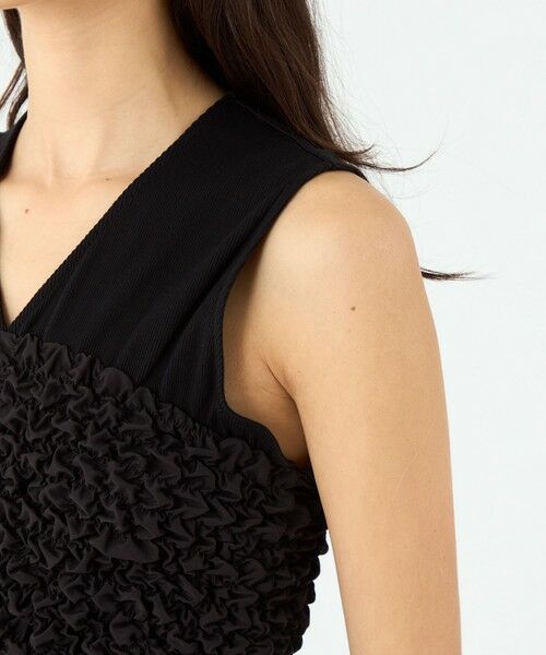 TOMORROWLAND / トゥモローランド ロング・マキシ丈ワンピース | フリルコンビ Vネックワンピース | 詳細5