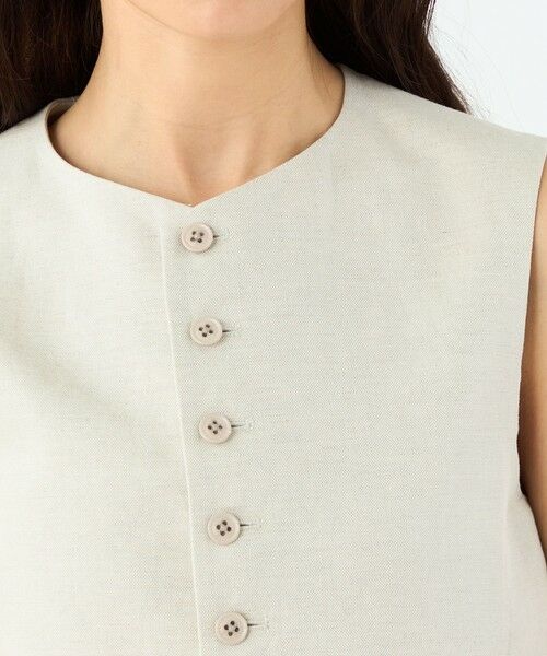 TOMORROWLAND / トゥモローランド ベスト | タイニーヘリンボーン コンパクトジレ | 詳細6