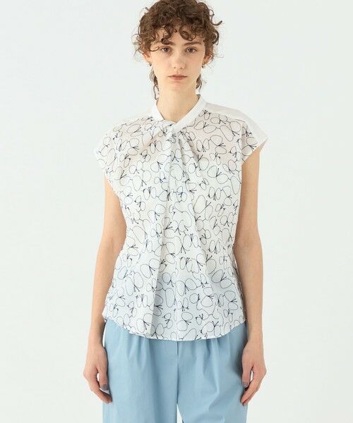 TOMORROWLAND / トゥモローランド シャツ・ブラウス | バタフライエンブロイダリー タックドレープブラウス | 詳細2