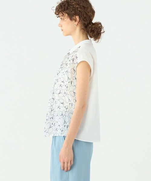 TOMORROWLAND / トゥモローランド シャツ・ブラウス | バタフライエンブロイダリー タックドレープブラウス | 詳細3