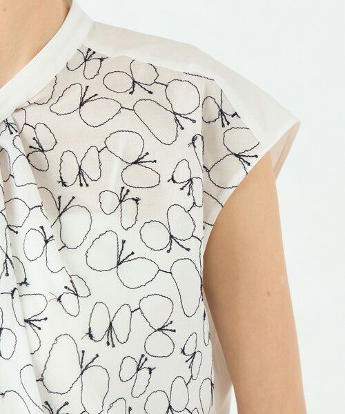 TOMORROWLAND / トゥモローランド シャツ・ブラウス | バタフライエンブロイダリー タックドレープブラウス | 詳細7