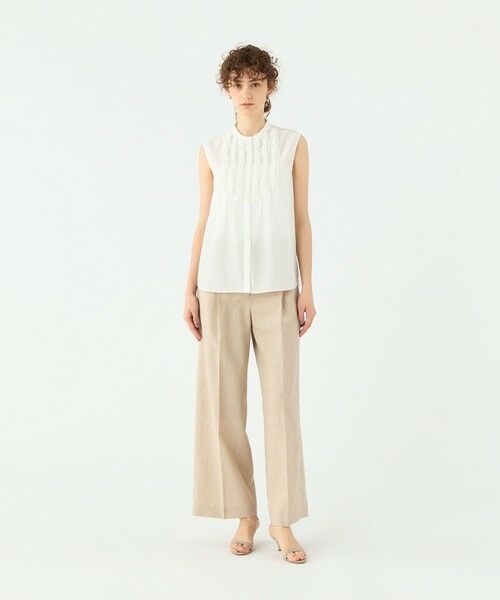 TOMORROWLAND / トゥモローランド シャツ・ブラウス | コットンシルクソフトローン ノースリーブブラウス | 詳細1