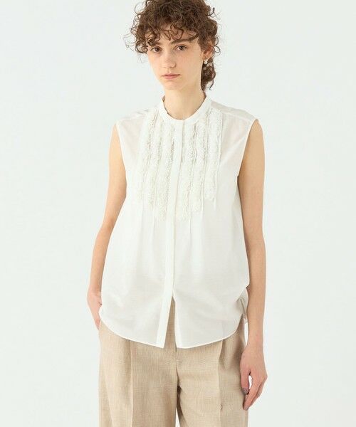 TOMORROWLAND / トゥモローランド シャツ・ブラウス | コットンシルクソフトローン ノースリーブブラウス | 詳細2