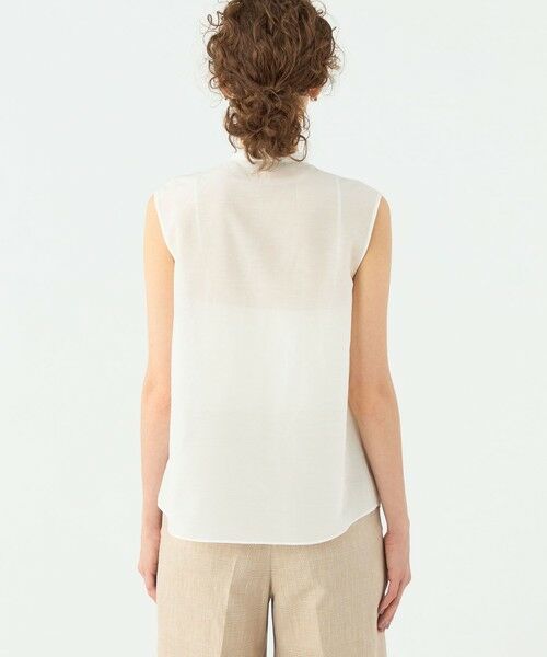 TOMORROWLAND / トゥモローランド シャツ・ブラウス | コットンシルクソフトローン ノースリーブブラウス | 詳細4