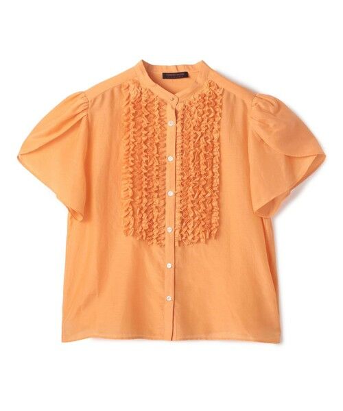 TOMORROWLAND / トゥモローランド シャツ・ブラウス | コットンシルクシャンブレー ペタルスリーブブラウス(27 オレンジ)