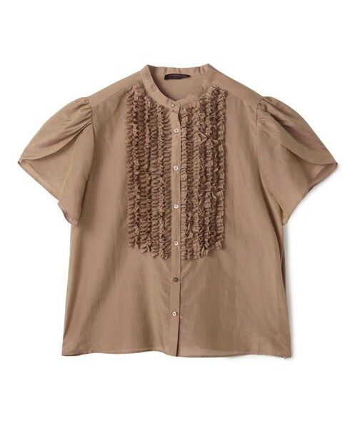 TOMORROWLAND / トゥモローランド シャツ・ブラウス | コットンシルクシャンブレー ペタルスリーブブラウス(47 ブラウン)