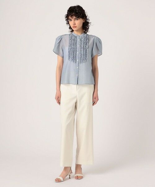 TOMORROWLAND / トゥモローランド シャツ・ブラウス | コットンシルクシャンブレー ペタルスリーブブラウス | 詳細1