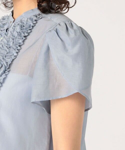 TOMORROWLAND / トゥモローランド シャツ・ブラウス | コットンシルクシャンブレー ペタルスリーブブラウス | 詳細7