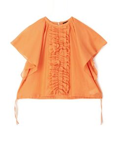 TOMORROWLAND / トゥモローランド シャツ・ブラウス | コットンシルクシャンブレー ラッフルブラウス