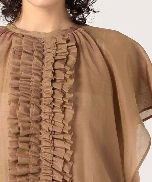 TOMORROWLAND / トゥモローランド シャツ・ブラウス | コットンシルクシャンブレー ラッフルブラウス | 詳細5