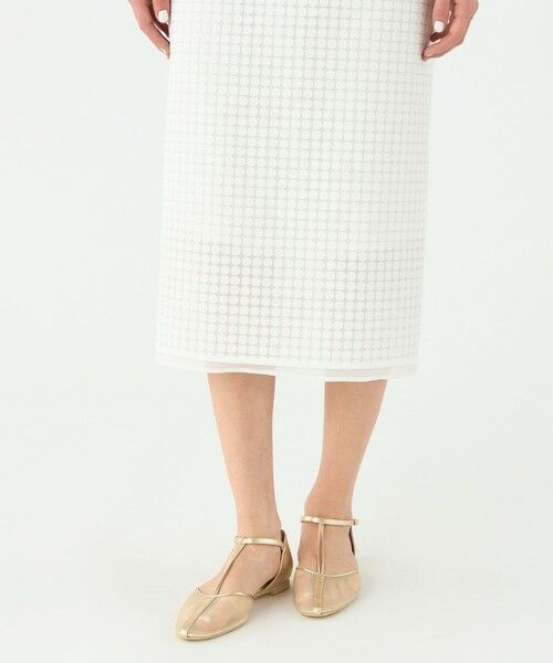 TOMORROWLAND / トゥモローランド ミニ・ひざ丈スカート | ピッコロドット タイトストレートスカート | 詳細7