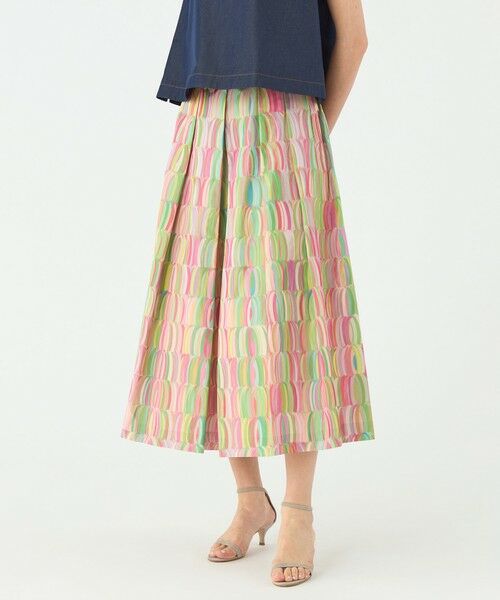 TOMORROWLAND / トゥモローランド ロング・マキシ丈スカート | リュバンプリント タックスイングスカート | 詳細2