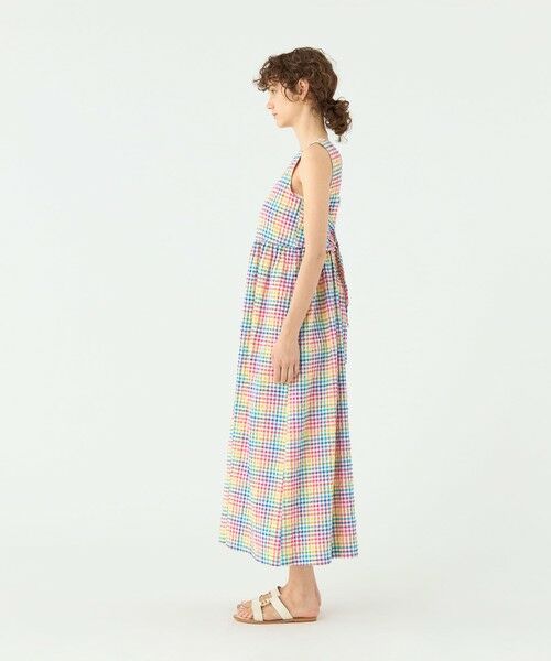 TOMORROWLAND / トゥモローランド ロング・マキシ丈ワンピース | マルチギンガムチェック バックリボンワンピース | 詳細2