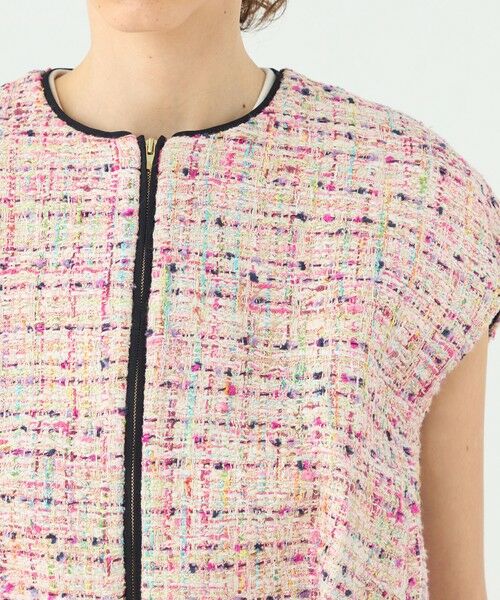 TOMORROWLAND / トゥモローランド ベスト | コロレファンシーツイード ジップアップジレ | 詳細6