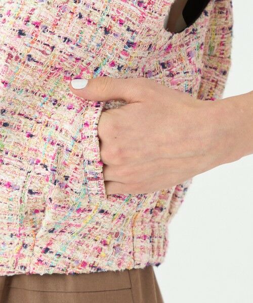 TOMORROWLAND / トゥモローランド ベスト | コロレファンシーツイード ジップアップジレ | 詳細8