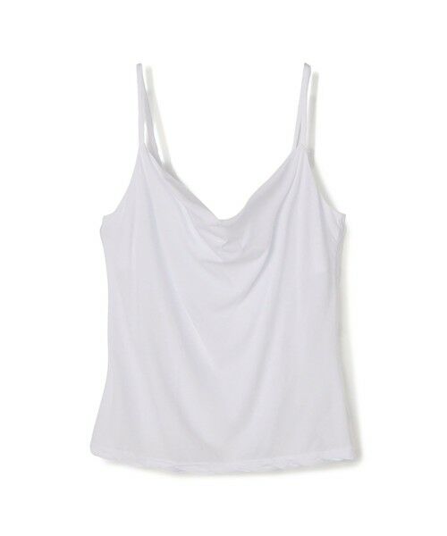 TOMORROWLAND / トゥモローランド キャミソール・チューブトップ | コットンジャージー フロントドレープキャミソール WHGF3965(11 ホワイト)