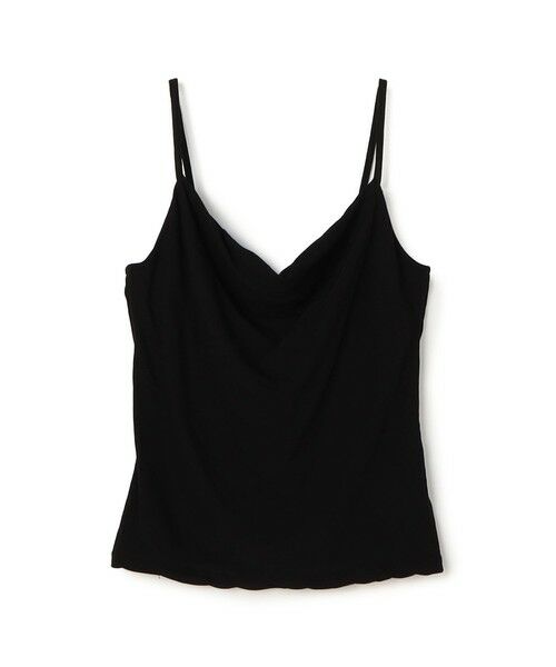 TOMORROWLAND / トゥモローランド キャミソール・チューブトップ | コットンジャージー フロントドレープキャミソール WHGF3965(19 ブラック)