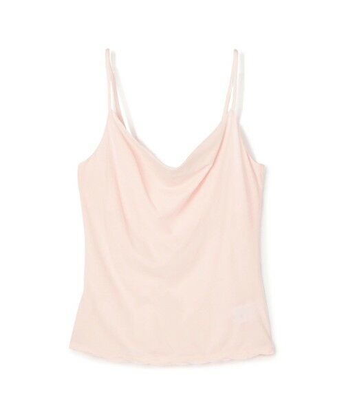 TOMORROWLAND / トゥモローランド キャミソール・チューブトップ | コットンジャージー フロントドレープキャミソール WHGF3965(33 ライトピンク)
