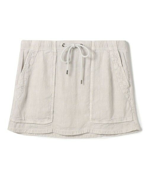 TOMORROWLAND / トゥモローランド ミニ・ひざ丈スカート | リネンブレンド ユーティリティミニスカート WLVI5997(15 ライトグレー)