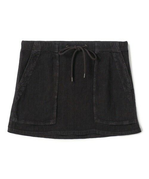 TOMORROWLAND / トゥモローランド ミニ・ひざ丈スカート | リネンブレンド ユーティリティミニスカート WLVI5997(19 ブラック)