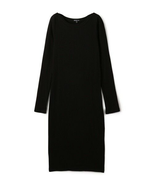 TOMORROWLAND/トゥモローランド コットンカシミヤリブ クルーネックワンピース WTTR6781 19 ブラック 2(L) TOMORROWLAND/トゥモローランド コットンカシミヤリブ クルーネックワンピース WTTR6781 19 ブラック 2(L)