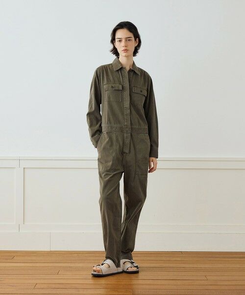 TOMORROWLAND / トゥモローランド サロペット・オールインワン | ストレッチヘリンボーン ジャンプスーツ WHBS6963 | 詳細1