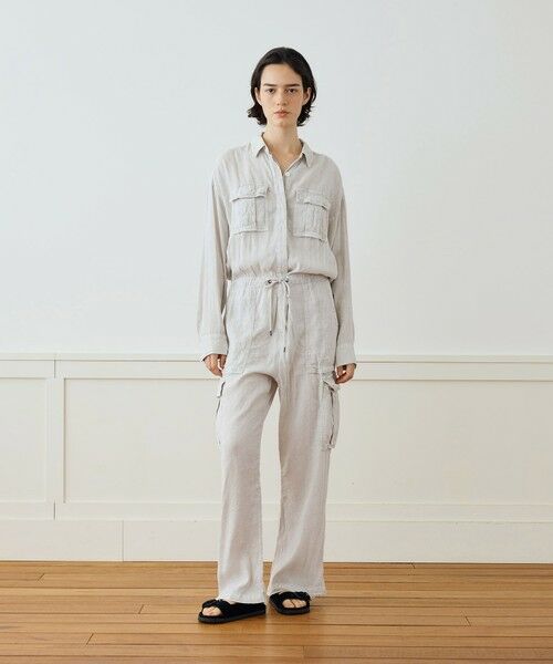 TOMORROWLAND / トゥモローランド サロペット・オールインワン | リネンブレンドカーゴジャンプスーツ WLVI6959 | 詳細1