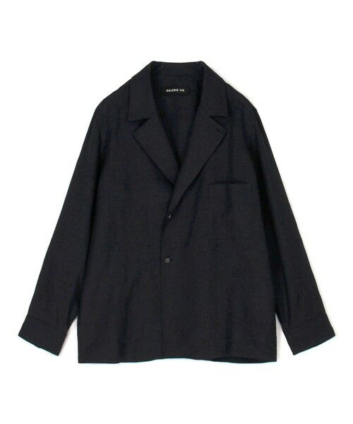 TOMORROWLAND / トゥモローランド テーラードジャケット | リネンポプリン テーラード シャツジャケット(69 ネイビー)