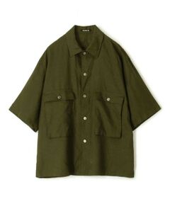TOMORROWLAND / トゥモローランド シャツ・ブラウス | リネンポプリン サファリシャツ