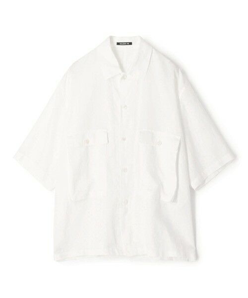 TOMORROWLAND/トゥモローランド リネンポプリン サファリシャツ 11 ホワイト F TOMORROWLAND/トゥモローランド リネンポプリン サファリシャツ 11 ホワイト F