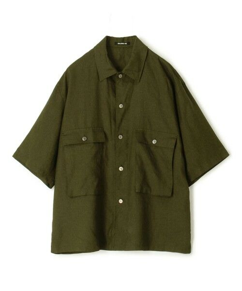 TOMORROWLAND/トゥモローランド リネンポプリン サファリシャツ 57 カーキ F TOMORROWLAND/トゥモローランド リネンポプリン サファリシャツ 57 カーキ F