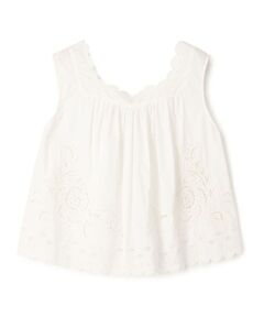 TOMORROWLAND / トゥモローランド シャツ・ブラウス | カットワークエンブロイダリー スリーブレスブラウス