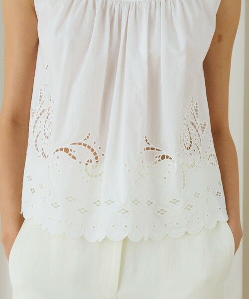 TOMORROWLAND / トゥモローランド シャツ・ブラウス | カットワークエンブロイダリー スリーブレスブラウス | 詳細7