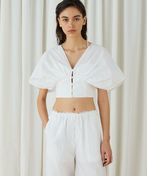 TOMORROWLAND / トゥモローランド シャツ・ブラウス | コットンナイロンジャガードオープンスリーブブラウス | 詳細2