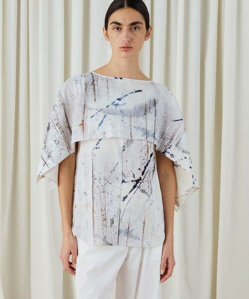 TOMORROWLAND / トゥモローランド シャツ・ブラウス | アブストラクトウォールプリント レイヤードブラウス | 詳細2