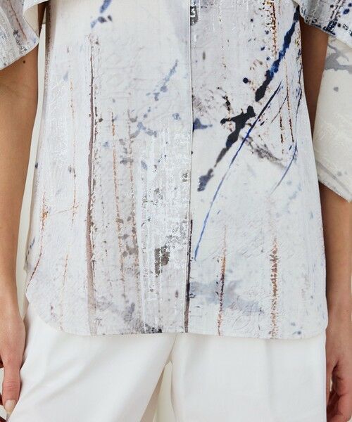 TOMORROWLAND / トゥモローランド シャツ・ブラウス | アブストラクトウォールプリント レイヤードブラウス | 詳細8