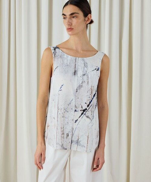 TOMORROWLAND / トゥモローランド シャツ・ブラウス | アブストラクトウォールプリント レイヤードブラウス | 詳細9