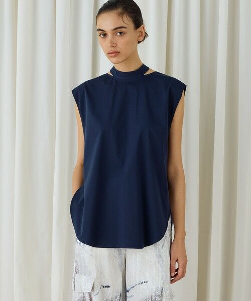 TOMORROWLAND / トゥモローランド シャツ・ブラウス | ストレッチポプリン スタンドカラーブラウス | 詳細2