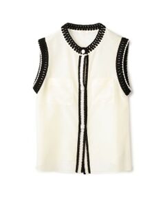 TOMORROWLAND / トゥモローランド シャツ・ブラウス | コットンシルクローン スリーブレスブラウス