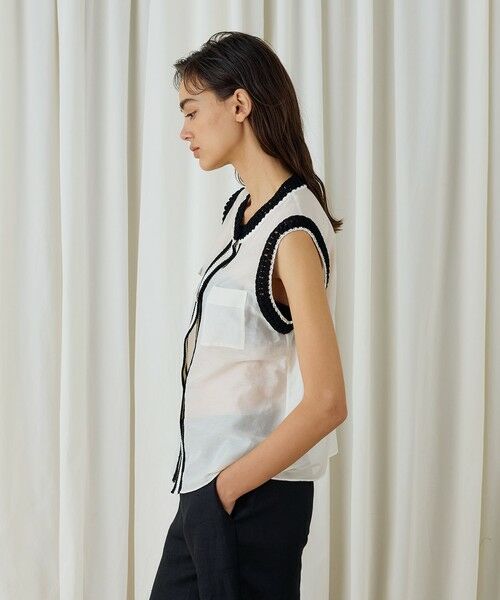 TOMORROWLAND / トゥモローランド シャツ・ブラウス | コットンシルクローン スリーブレスブラウス | 詳細11
