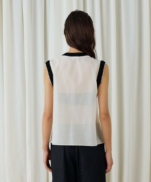TOMORROWLAND / トゥモローランド シャツ・ブラウス | コットンシルクローン スリーブレスブラウス | 詳細12