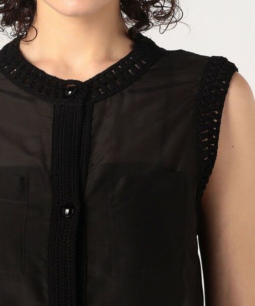 TOMORROWLAND / トゥモローランド シャツ・ブラウス | コットンシルクローン スリーブレスブラウス | 詳細5