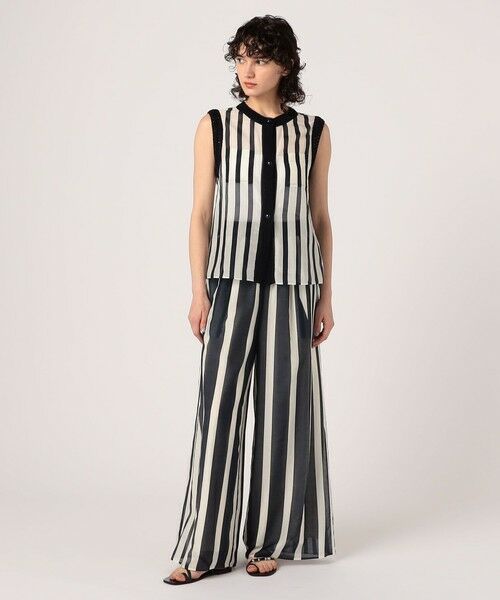 TOMORROWLAND / トゥモローランド シャツ・ブラウス | コットンシルクローンストライプ スリーブレスジレ | 詳細1