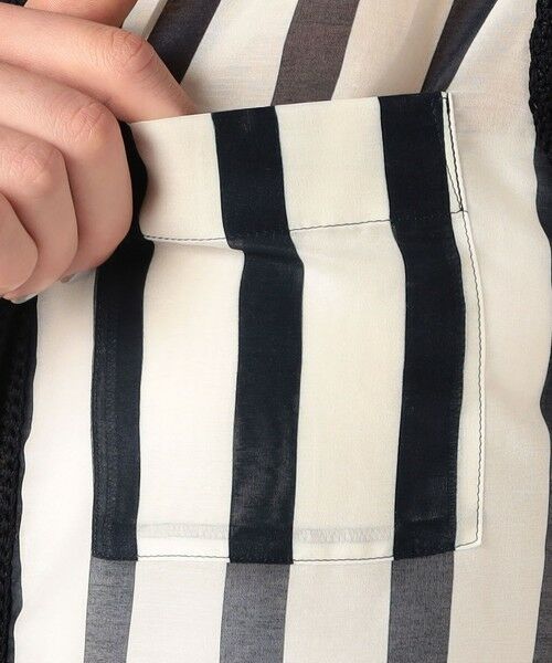 TOMORROWLAND / トゥモローランド シャツ・ブラウス | コットンシルクローンストライプ スリーブレスジレ | 詳細10